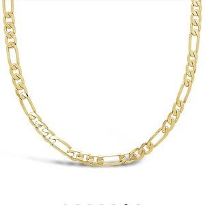 NWT 14K Gold Plated Sterling Forever Figaro Chain Necklace